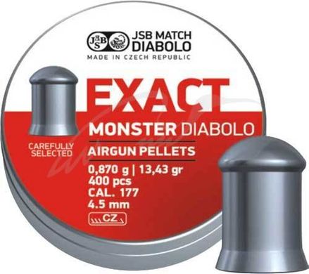 Пули пневматические JSB Diabolo Exact Monster 0.87 гр (400 шт) - 1