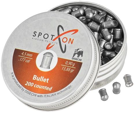 Кулі пневматичні Spoton Bullet 0.90 гр (200 шт) - 1