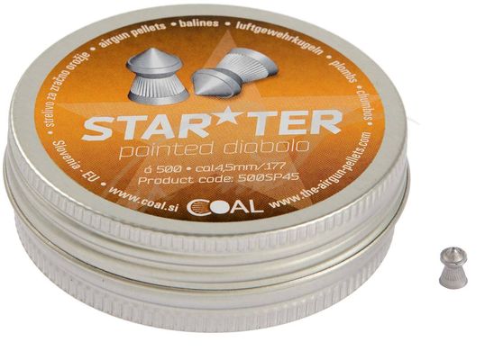 Кулі пневматичні Coal Starter Pointed 0.52 гр (500 шт) - 1