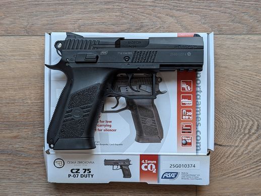 Пневматический пистолет ASG CZ 75 P07 Duty - 4
