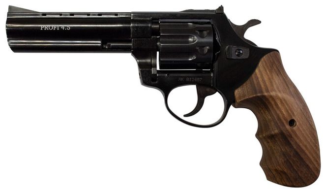 Револьвер под патрон Флобера Zbroia Profi 4.5 черный дерево - 1