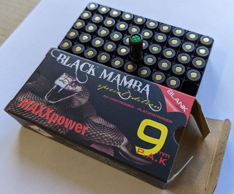 Набої холості MaxxTech Black Mamba 9 мм (50 шт) - 3
