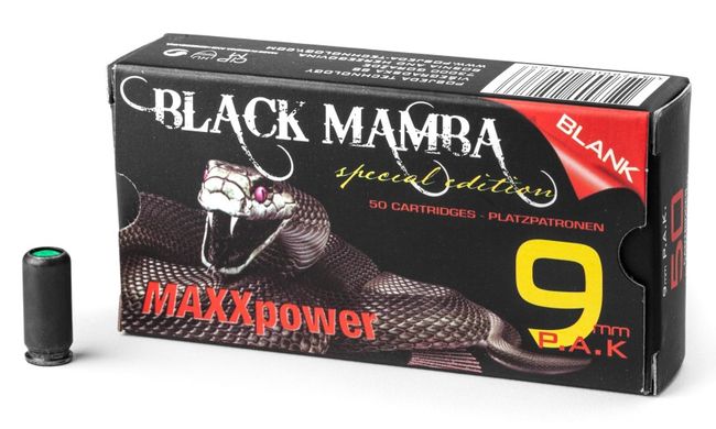 Набої холості MaxxTech Black Mamba 9 мм (50 шт) - 2