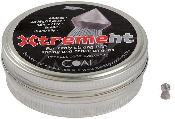 Кулі пневматичні Coal Xtreme HT 0.67 гр (400 шт) - 1
