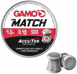 Пули пневматические Gamo Match AccuTek 0.49 гр (500 шт) 4.5 мм - 1